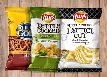 Crunchy and salty potato chip snacks