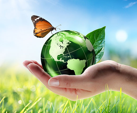 Green globe and energy efficiency